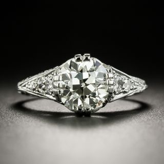 Art Deco 1.67 Carat Diamond Engagement Ring - GIA N VVS1 - 2