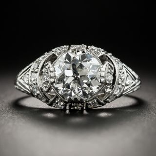 Art Deco 1.69 Carat Diamond Platinum Engagement Ring - GIA G VVS2 - 2
