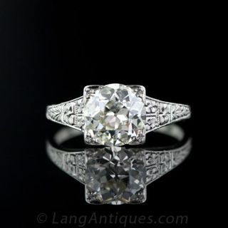 Art Deco 1.70 carat Diamond Engagement Ring