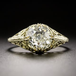 Art Deco 1.71 Carat Diamond  Solitaire Engagement Ring - GIA L SI1 - 2