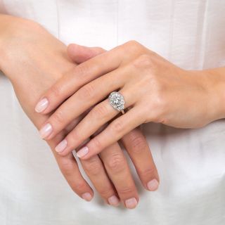 Art Deco 1.73 Carat Diamond Platinum Engagement Ring - GIA F VS2