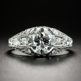 Art Deco 1.74 Carat Diamond Engagement Ring - GIA E VS1 - 2