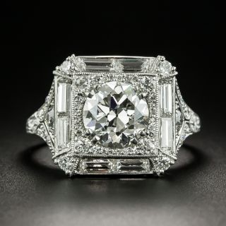 Art Deco 1.75 Carat Diamond Engagement Ring - GIA G VS1 - 2