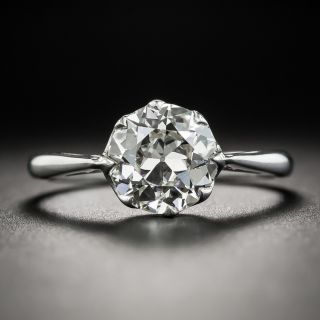 Art Deco 1.77 Carat Diamond Platinum Solitaire Engagement Ring - GIA J VVS2 - 2