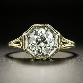 Art Deco 1.80 Carat Diamond Solitaire Ring - GIA O-P VS1 - 1