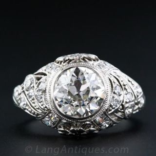 Art Deco Diamond Engagement Ring 