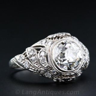 Art Deco 1.82 Carat Diamond Engagement Ring