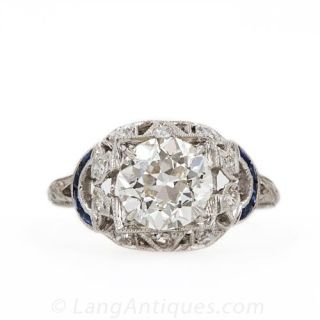 Art Deco Diamond Engagement Ring 