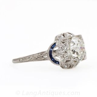 Art Deco 1.86 Carat Diamond Engagement Ring