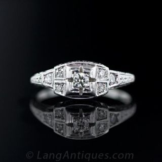 Art Deco Diamond Engagement Ring 
Art Deco Jewelry 