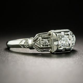 Art Deco .15 Carat Diamond Engagement Ring 
