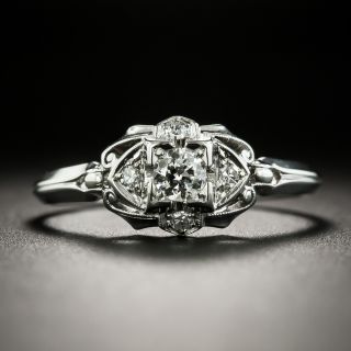 Art Deco .15 Carat Diamond Engagement Ring by Glaser Brothers - 2