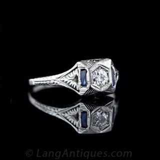Art Deco .17 Carat Diamond Engagement Ring