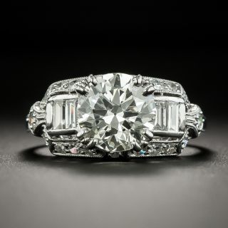 Art Deco 2.08 Carat Diamond Engagement Ring by Loretz and Benoit - GIA K VS2 - 1
