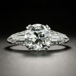 Art Deco 2.21 Carat Diamond Engagement Ring  - GIA I VVS2 - 2