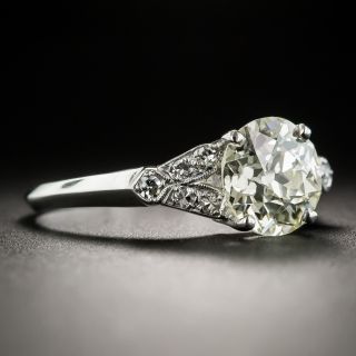Art Deco 2.28 Carat Diamond Engagement Ring - GIA