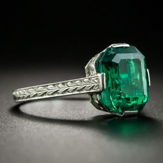 Art Deco 2.30 Carat Emerald Engagement Ring