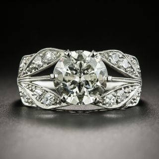 Art Deco 2.36 Carat Diamond Engagement Ring - GIA - 2
