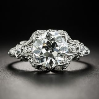Art Deco 2.46 Carat Diamond Platinum Engagement Ring - GIA I VS1 - 2