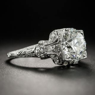 Art Deco 2.46 Carat Diamond Platinum Engagement Ring - GIA I VS1