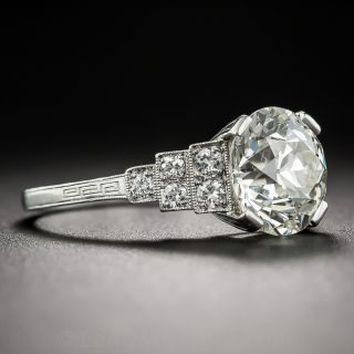 2.58 Carat Old European-Cut Diamond Art Deco Ring