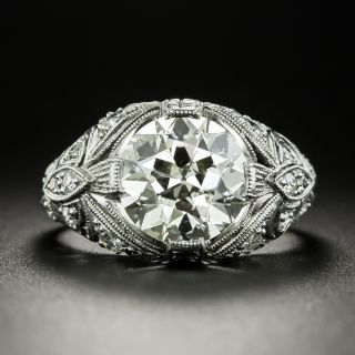 Art Deco 2.66 Carat Diamond Engagement Ring - GIA M VS2 - 1