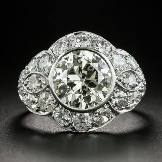 Art Deco 2.77 Carat Diamond Engagement Ring - GIA - 2