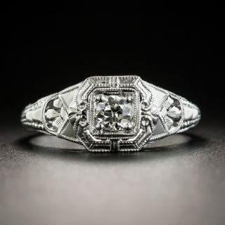 Art Deco .20 Carat Diamond Engagement Ring - 1