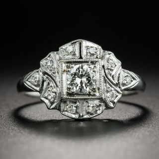 Art Deco .23 Carat Diamond Engagement Ring - 2