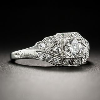 Art Deco .25 Carat Diamond and Platinum Engagement Ring