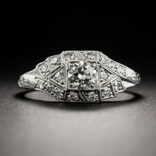 Art Deco .25 Carat Diamond and Platinum Engagement Ring