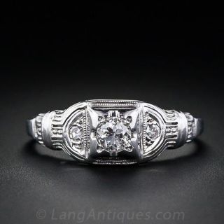 Art Deco .25 Carat Diamond Engagment Ring