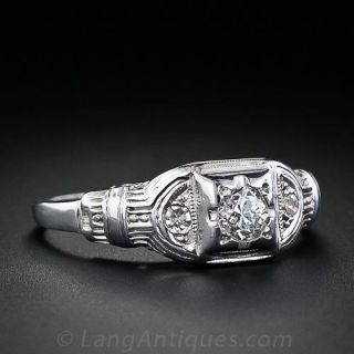 Art Deco .25 Carat Diamond Engagment Ring