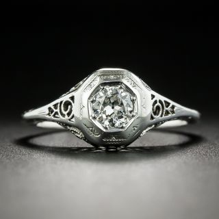 Art Deco .25 Carat Diamond Solitaire - 2