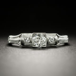 Art Deco .26 Carat Diamond Engagement Ring - 2