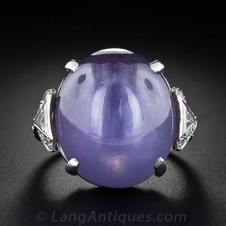 Art Deco 26 Carat Star Sapphire Ring
