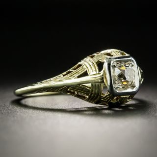 Art Deco .28 Carat Diamond Engagement Ring by Oscar E. Place & Sons