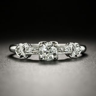 Art Deco .28 Carat Diamond Engagement Ring - 2