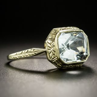 Art Deco 3.00 Carat Aquamarine Ring 