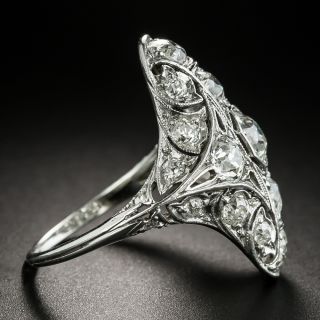 Art Deco 3.25 Carat Diamond Platinum Dinner Ring