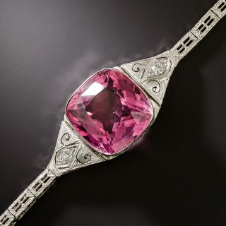 Art Deco 30.00 Carat Pink Tourmaline Bracelet - 2