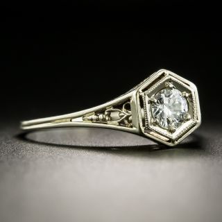 Art Deco .30 Carat Diamond Engagement Ring