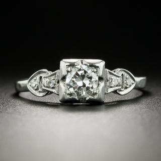 Art Deco .30 Carat Diamond Engagement Ring - 2