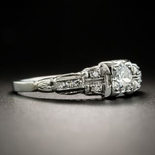 Art Deco .30 Carat Diamond Platinum Engagement Ring