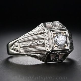 Art Deco .30 Carat Diamond Ring