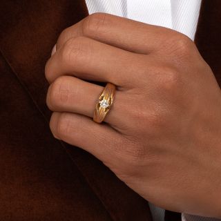 Art Deco .30 Carat Diamond Solitaire Ring