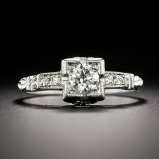 Art Deco .31 Carat Diamond Engagement Ring - 1