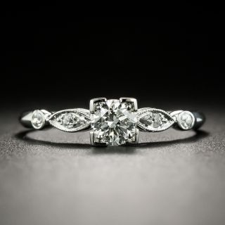 Art Deco .33 Carat Diamond Engagement Ring - 2