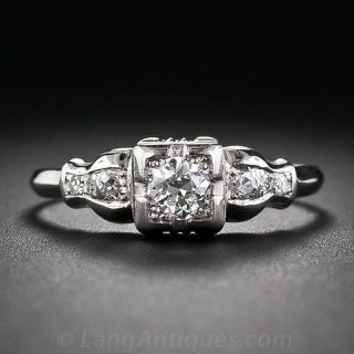Art Deco .33 Carat Diamond Engagement Ring