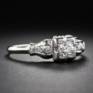 Art Deco .33 Carat Diamond Engagement Ring